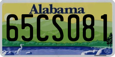 AL license plate 65CS081