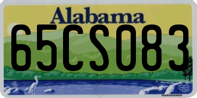 AL license plate 65CS083