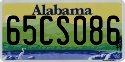 AL license plate 65CS086