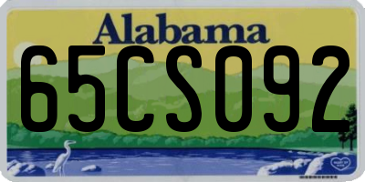 AL license plate 65CS092