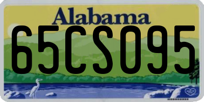 AL license plate 65CS095