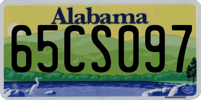 AL license plate 65CS097