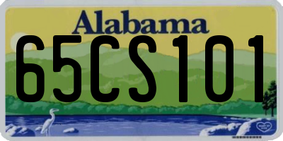 AL license plate 65CS101