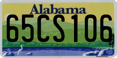 AL license plate 65CS106