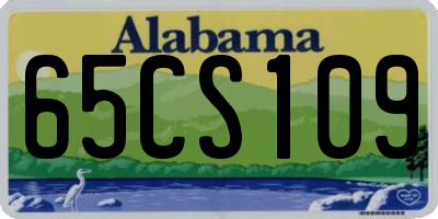 AL license plate 65CS109