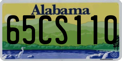 AL license plate 65CS110