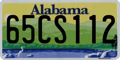 AL license plate 65CS112
