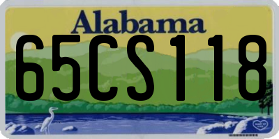 AL license plate 65CS118