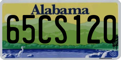 AL license plate 65CS120