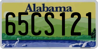 AL license plate 65CS121