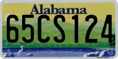 AL license plate 65CS124