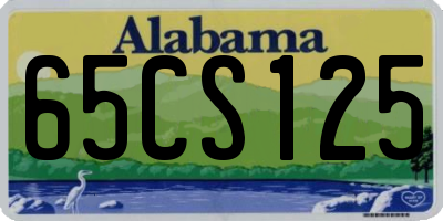 AL license plate 65CS125