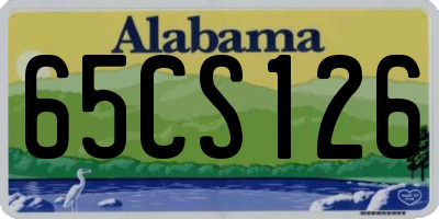 AL license plate 65CS126