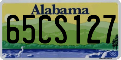 AL license plate 65CS127