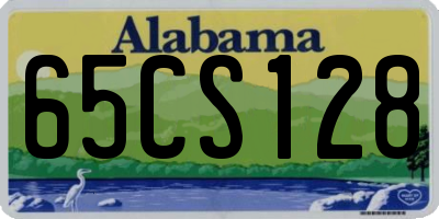 AL license plate 65CS128