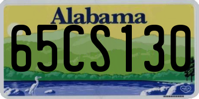 AL license plate 65CS130