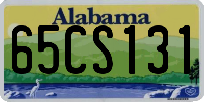 AL license plate 65CS131