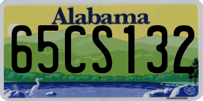 AL license plate 65CS132