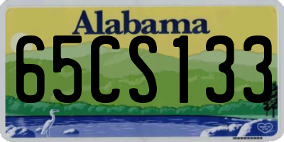 AL license plate 65CS133