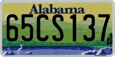AL license plate 65CS137