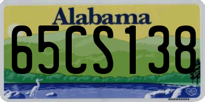AL license plate 65CS138