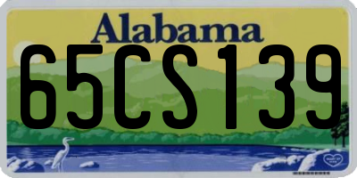 AL license plate 65CS139