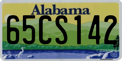 AL license plate 65CS142