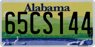 AL license plate 65CS144