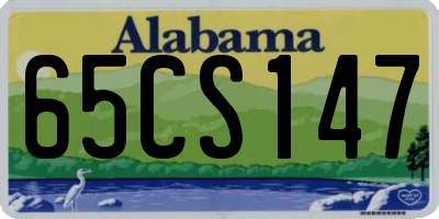 AL license plate 65CS147