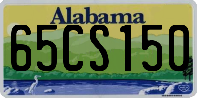 AL license plate 65CS150