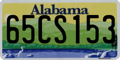 AL license plate 65CS153