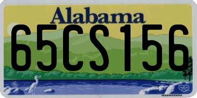 AL license plate 65CS156