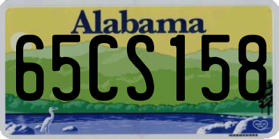 AL license plate 65CS158