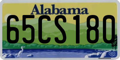 AL license plate 65CS180