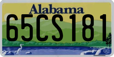 AL license plate 65CS181