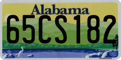 AL license plate 65CS182