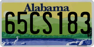 AL license plate 65CS183