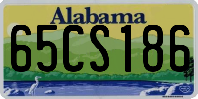 AL license plate 65CS186