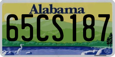 AL license plate 65CS187