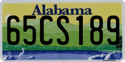 AL license plate 65CS189
