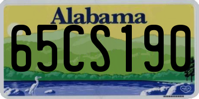 AL license plate 65CS190