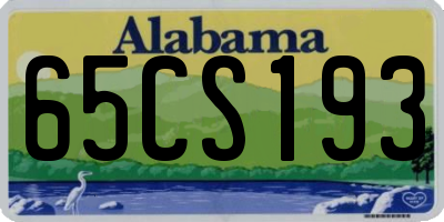 AL license plate 65CS193