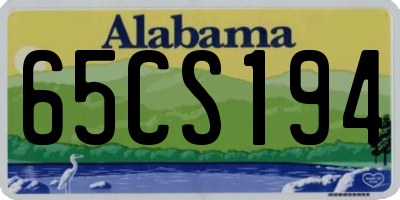 AL license plate 65CS194