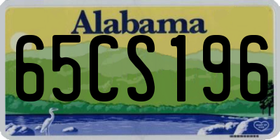AL license plate 65CS196