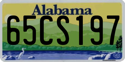 AL license plate 65CS197