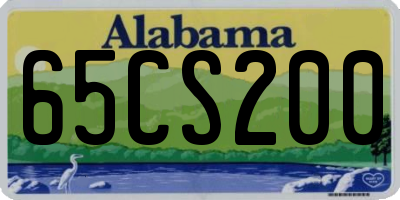 AL license plate 65CS200