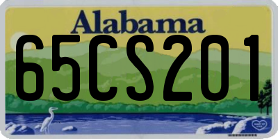 AL license plate 65CS201