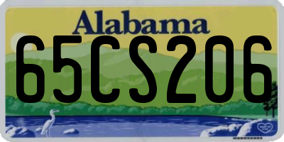 AL license plate 65CS206