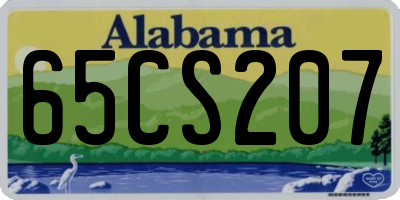 AL license plate 65CS207
