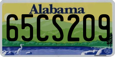 AL license plate 65CS209